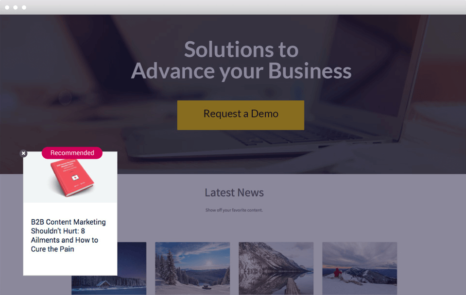 Leverage AI recommendations on all your pages Image