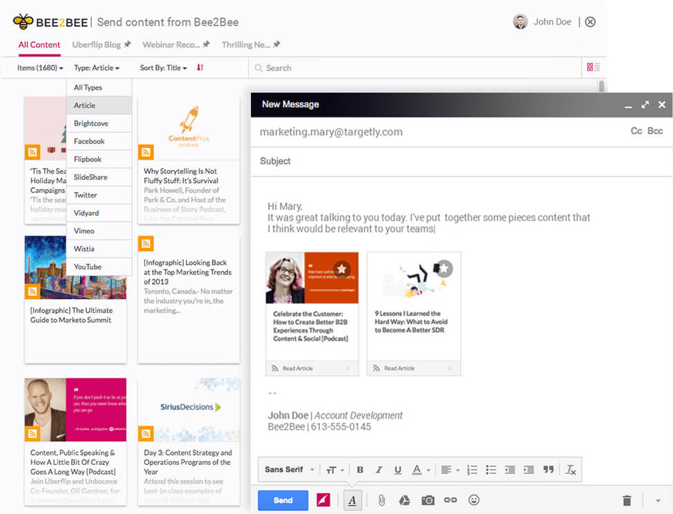 Send out content faster with the Uberflip Extension Image