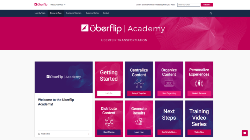 Uberflip Academy Screenshot