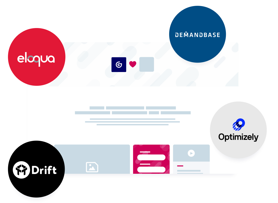Marketing stream with Eloqua, Drift, Demandbase and Optimizely logos