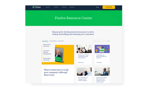 Uberflip platform's resource center