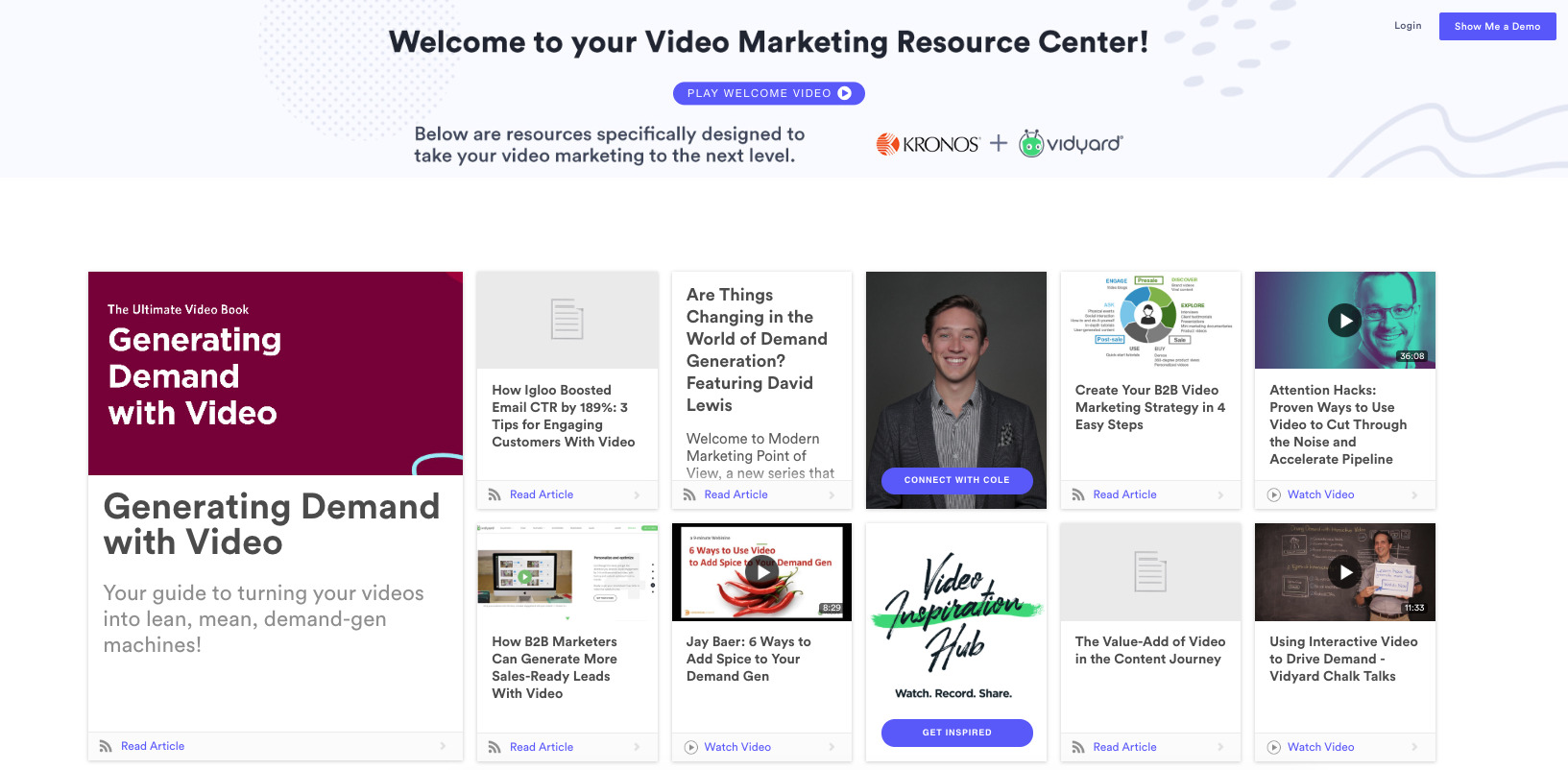 Vidyard resouce center