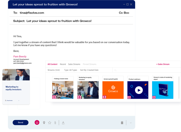 Sales email with Uberflip Extension