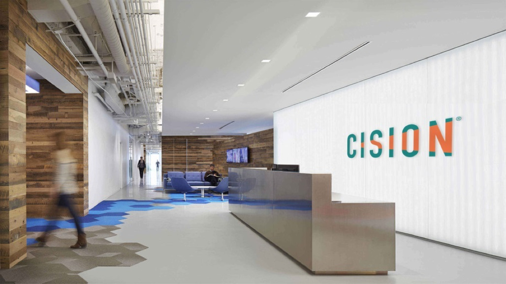 Cision office reception area.