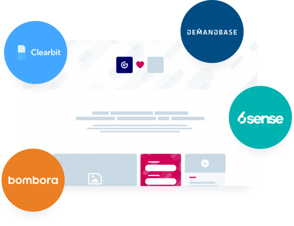 A Marketing Stream with Clearbit, Demandbase, Bombora and 6sense logos surrounding it.