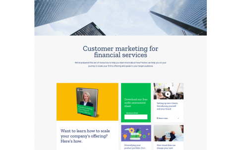 Customer marketing for financial services marketing stream