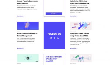 Riskified Marketing Stream targeted to H&M titled featured resources for H&M