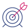 Arrow hitting bullseye icon