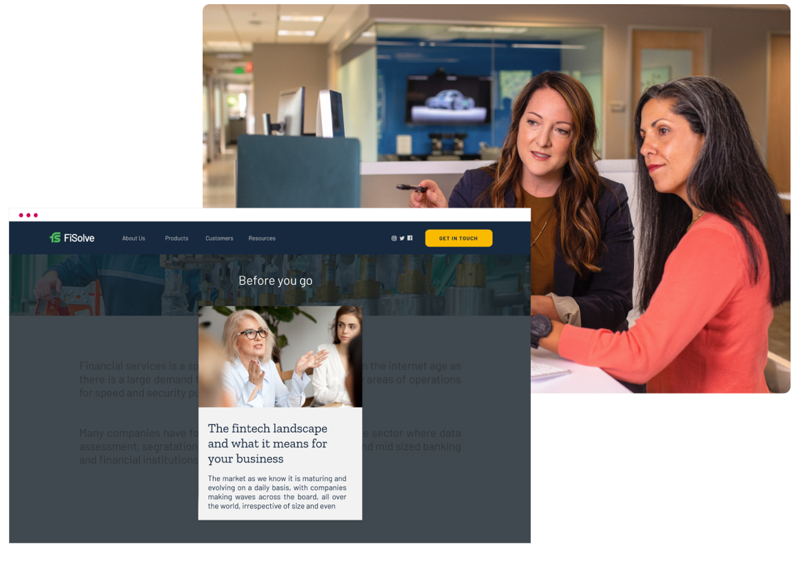 Uberflip Site Engager showing a piece of recommended contenet