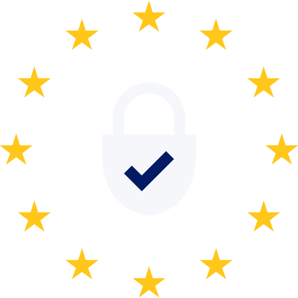 Lock with stars representing the EU