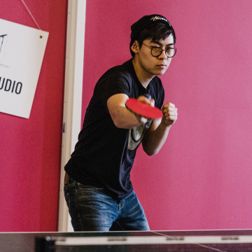 table tennis at Uberflip office