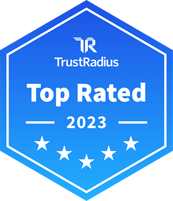 Trust Radius Top Rated 2023 - Uberflip badge